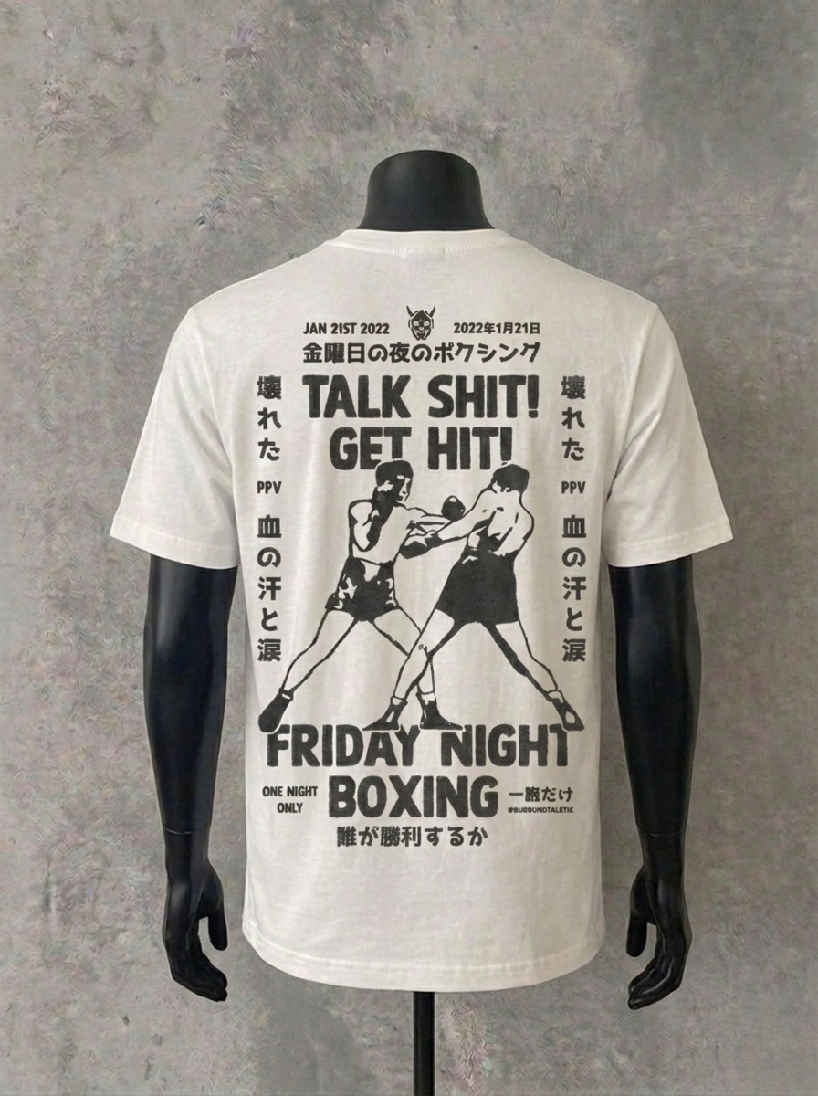 Talk Shit Get Hit (Back Print)| White Tee