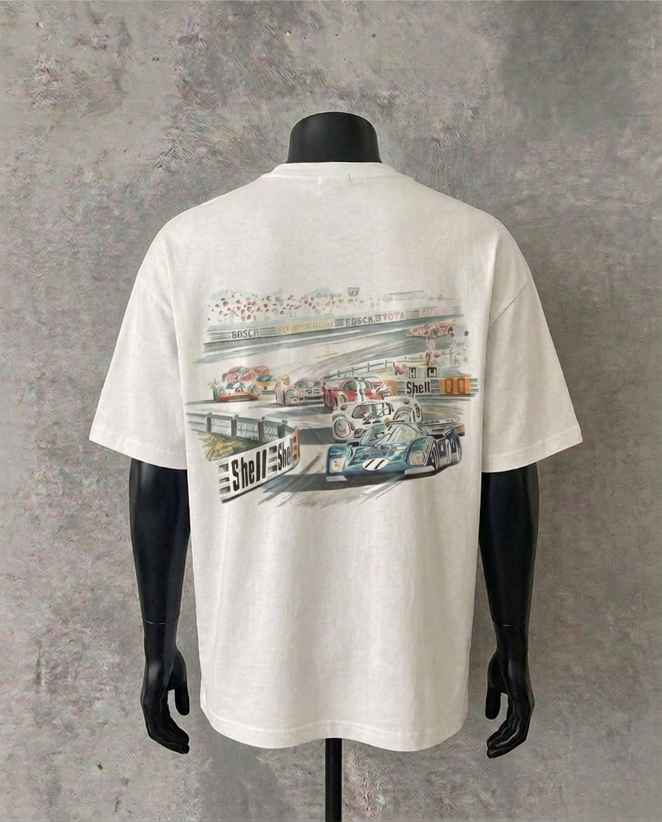 Racecars - Back Print | White Tee