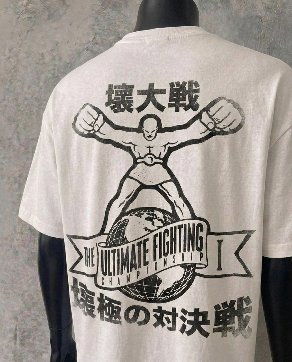 Ultimate Fighting (Back Print) | White Tee