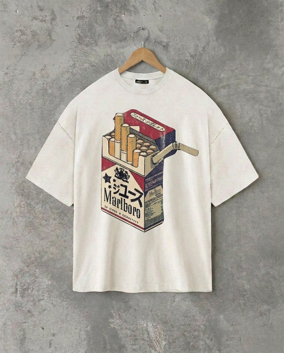 T-shirt blanc | Marlboro style vintage