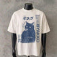 Smoking Cat | White T-Shirt