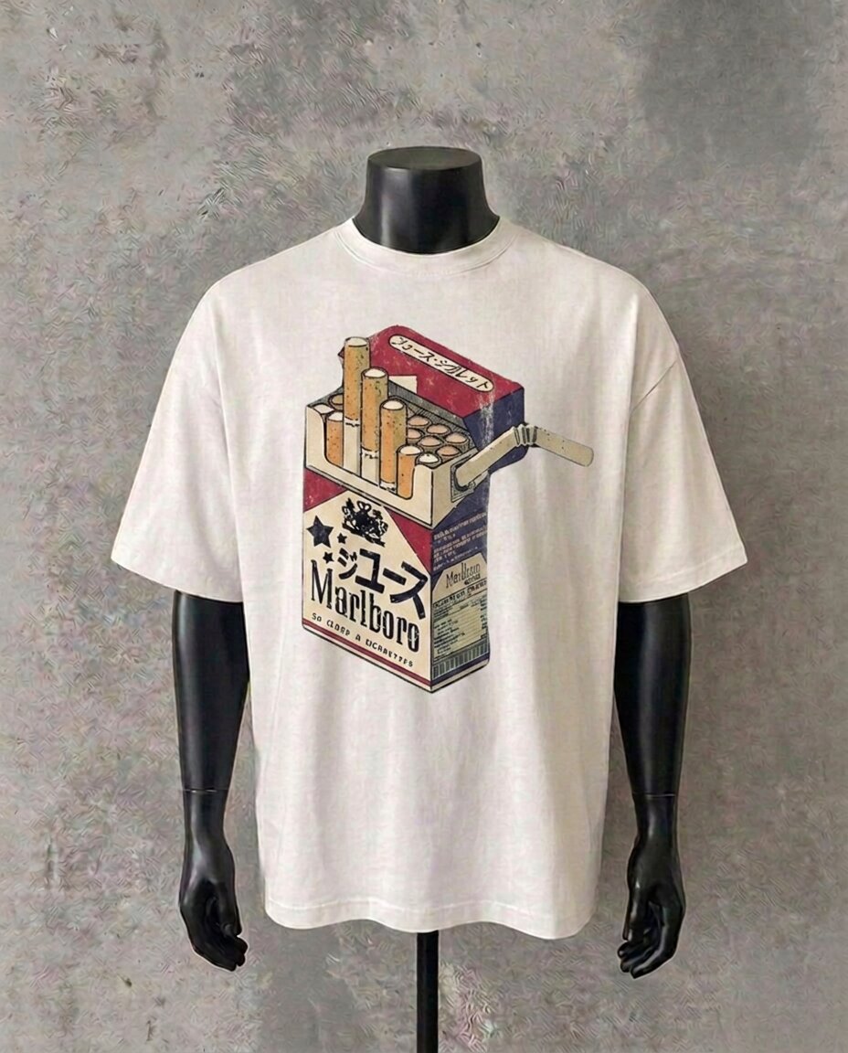 T-shirt blanc | Marlboro style vintage