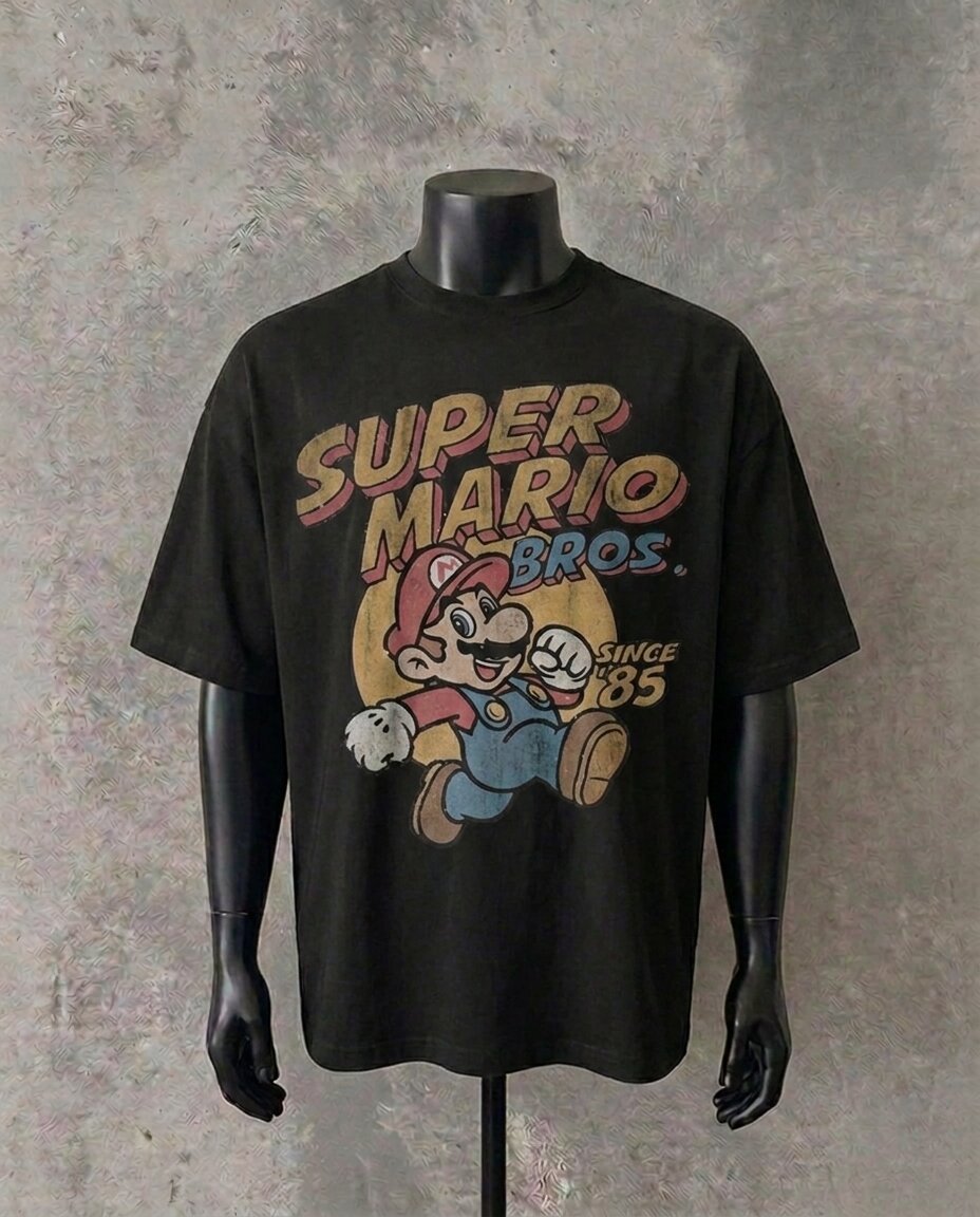 Super Mario Bros | Schwarzes T-Shirt