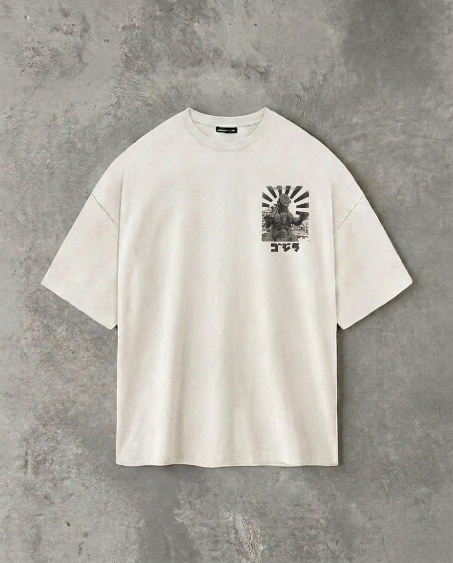 Japanese Godzilla (Back Print) | White Tee