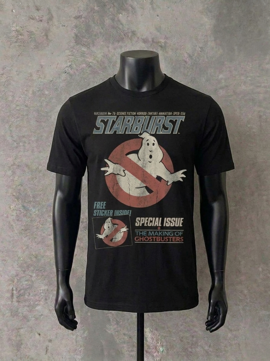 “Ghostbuster Starburst” Vintage Style | Black Tee