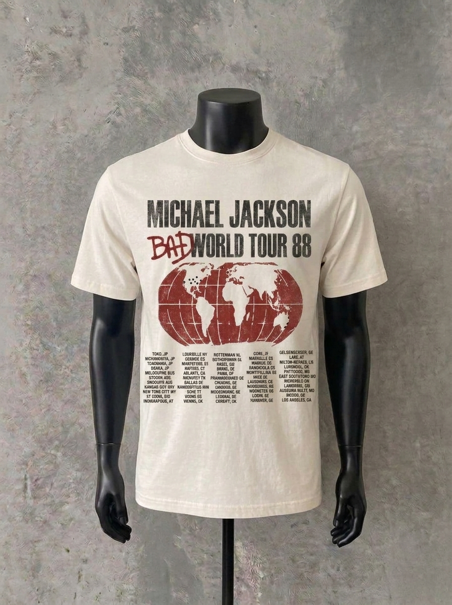 Michael Jackson Bad Tour '88 | White Tee