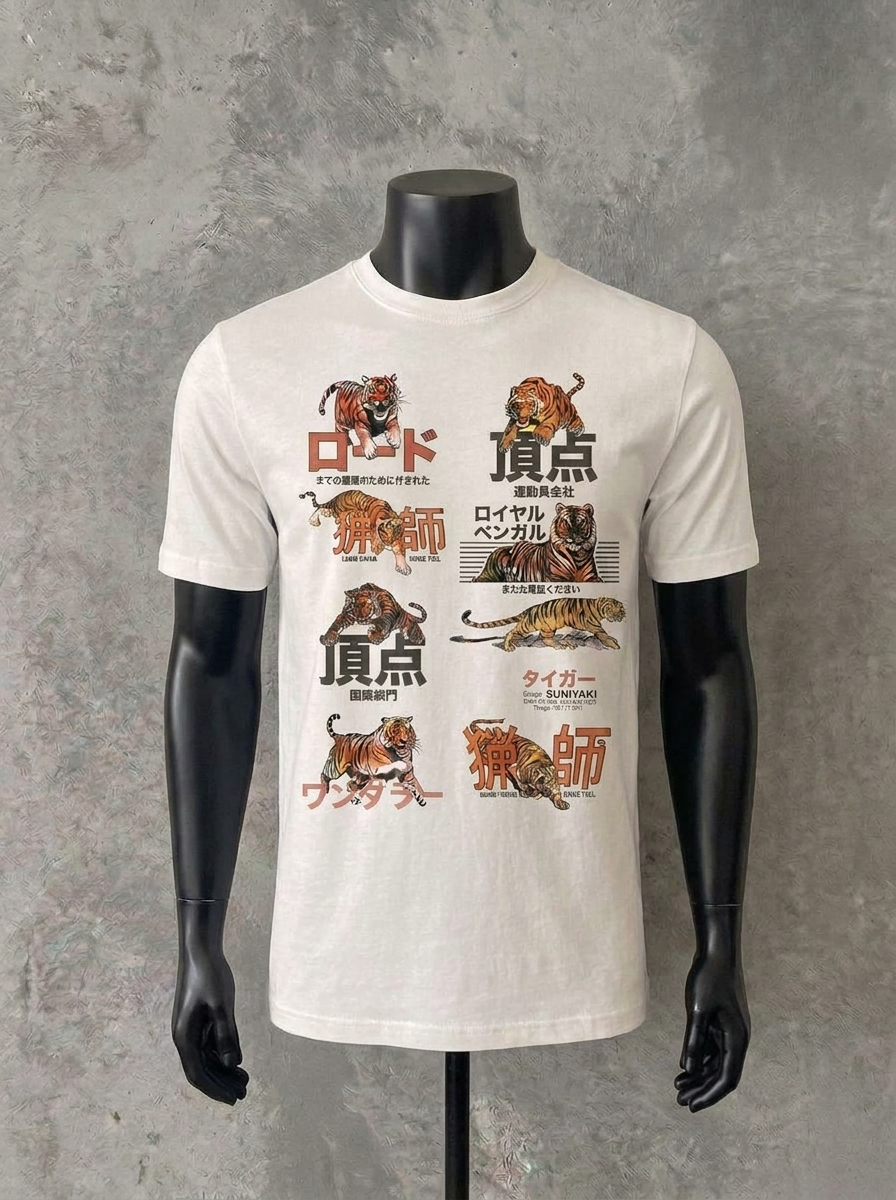 Tora — Japanese Tiger Edition | White Tee