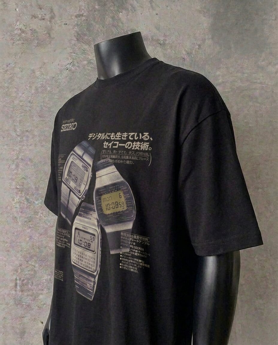 Seiko Classic | Schwarzes T-Shirt