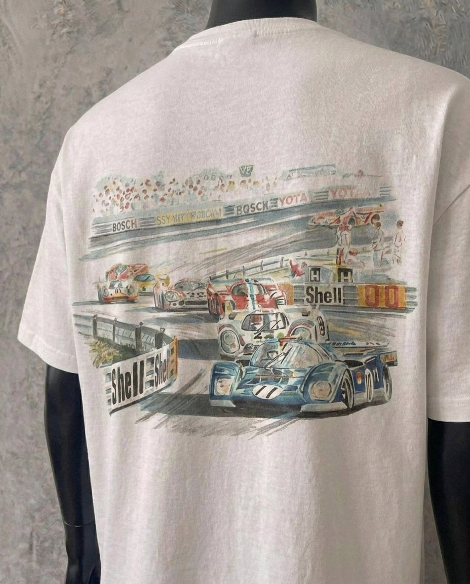 Racecars - Back Print | White Tee