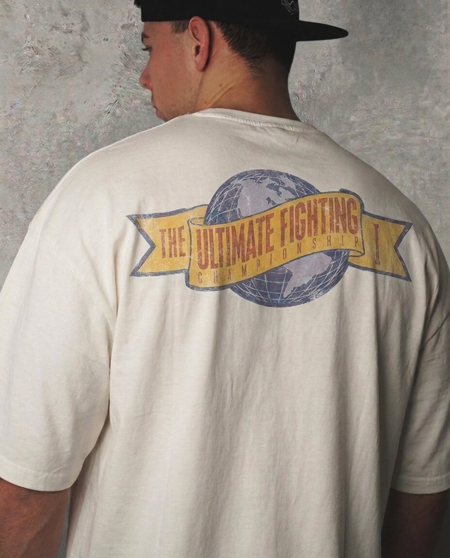 Ultimate Fighter Retro (Back Print) | White Tee