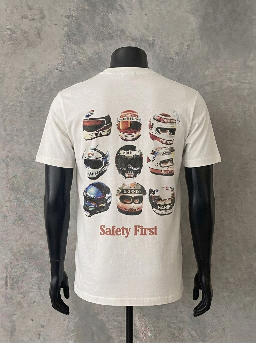 Safety First Double Sided | White Tee