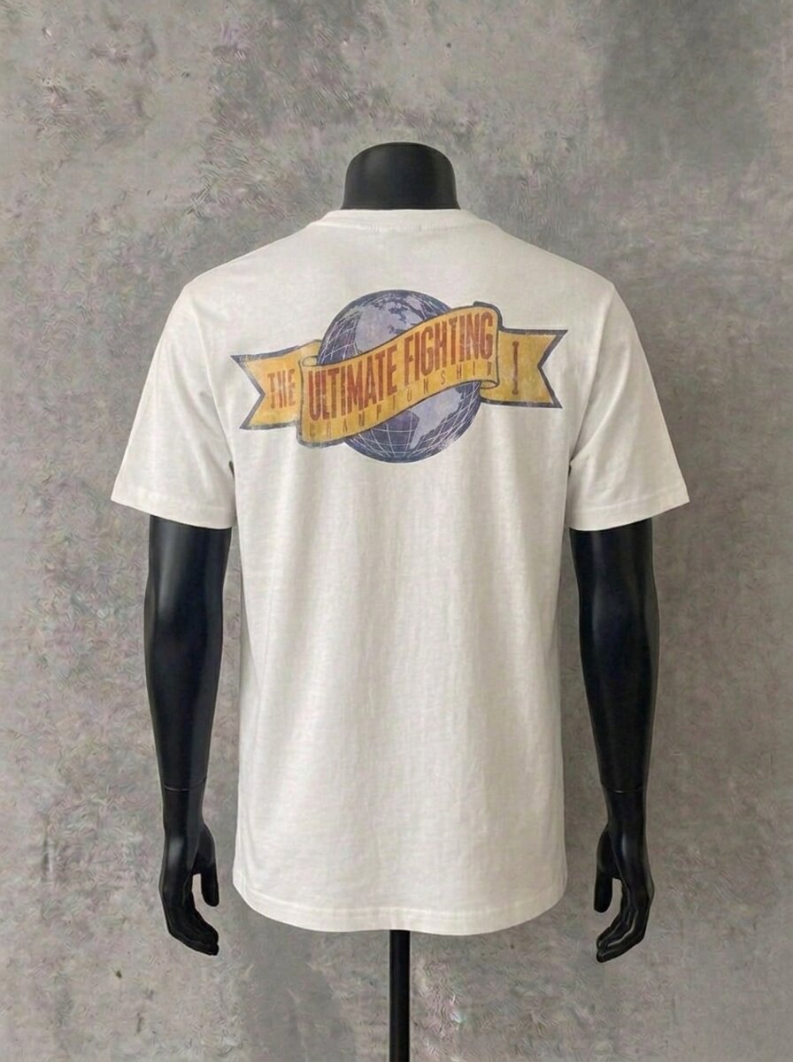 Ultimate Fighter Retro (Back Print) | White Tee