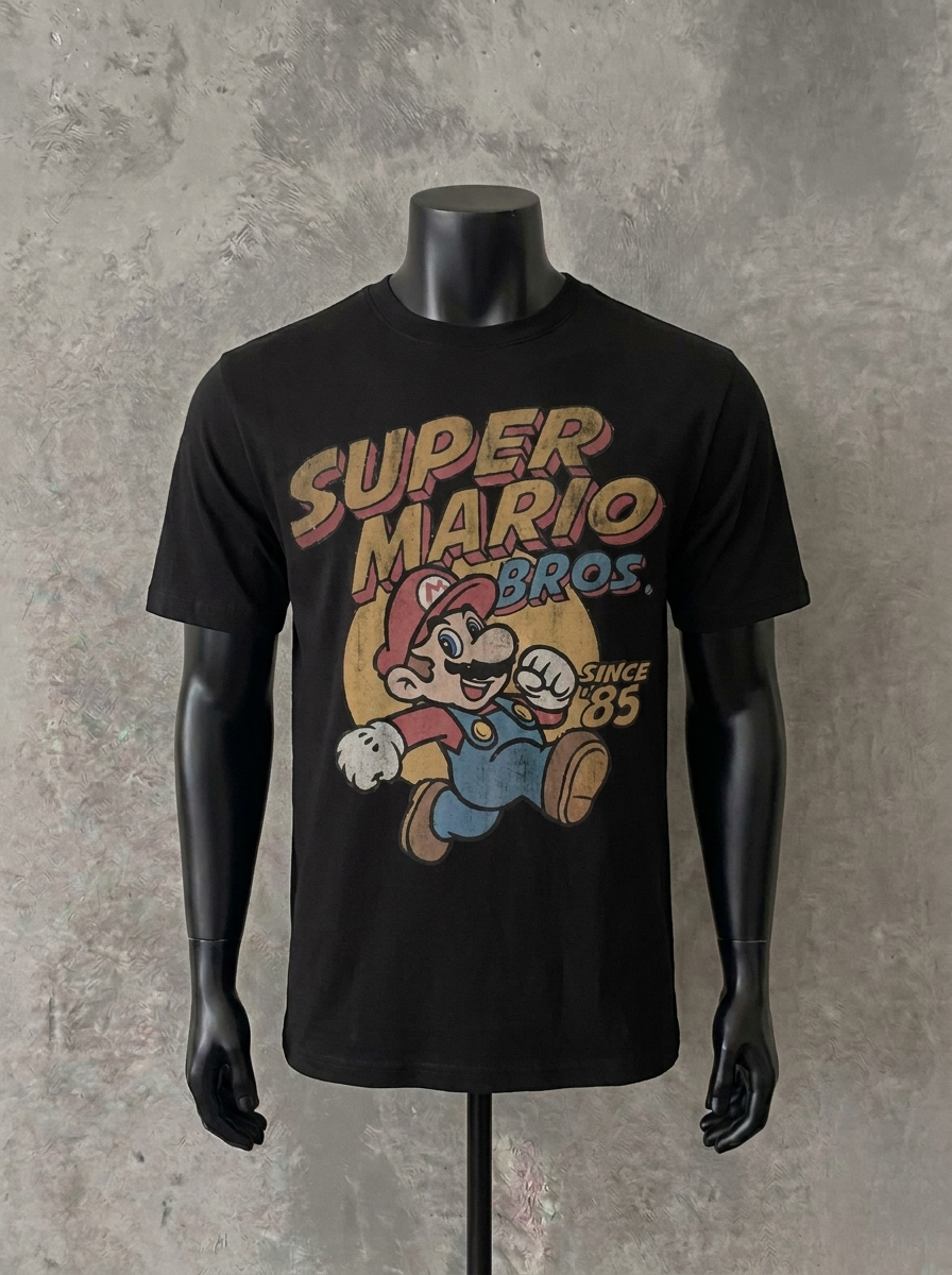 Super Mario Bros | Schwarzes T-Shirt